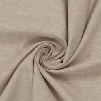 Baumwoll-Leinen Paul uni meliert Beige von Swafing